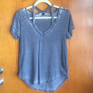 Express weathered grey T